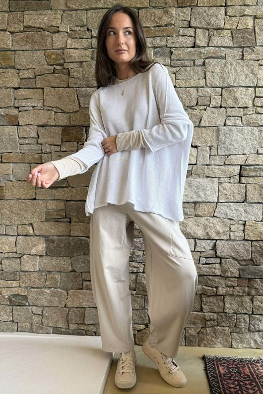 Conrad Slouch Cotton Knit White